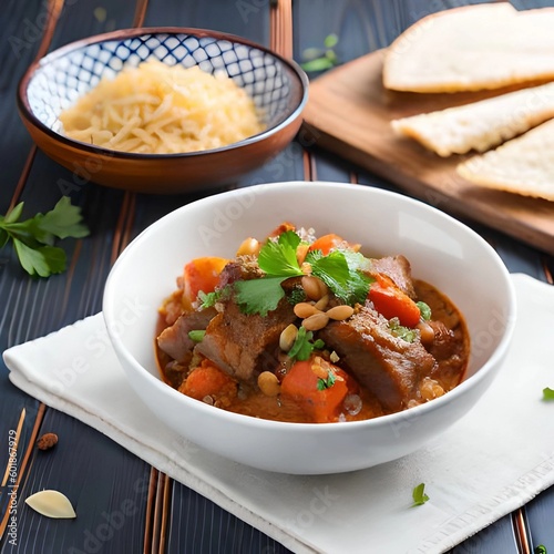 A rich and fragrant bowl of Moroccan lamb tagine