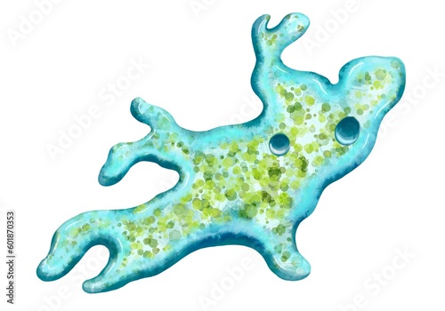 Obraz na plátně Bacteria close-up, unicellular protozoan microorganisms