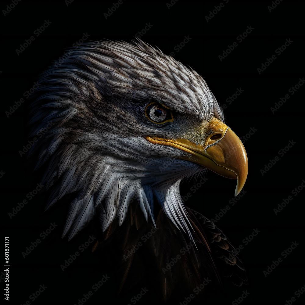Fototapeta premium Adler Kopf Profil Logo