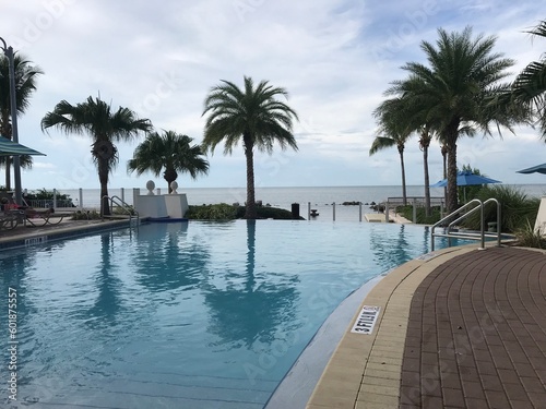 resort pool on the bay side 