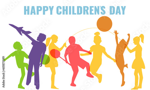 Happy children s day background  vector illustration