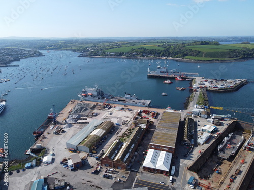 Falmouth harbour cornwall england uk from the air  © pbnash1964