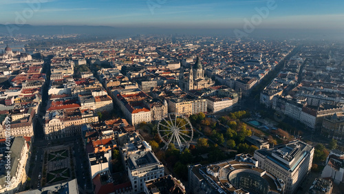 Photos Aerial view of Budapest city skyline and St