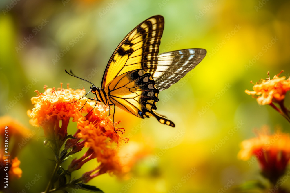Macro shot of a butterfly's proboscis reaching for nectar made with generative ai Macro shot of a butterfly's proboscis reaching for nectar made with generative ai