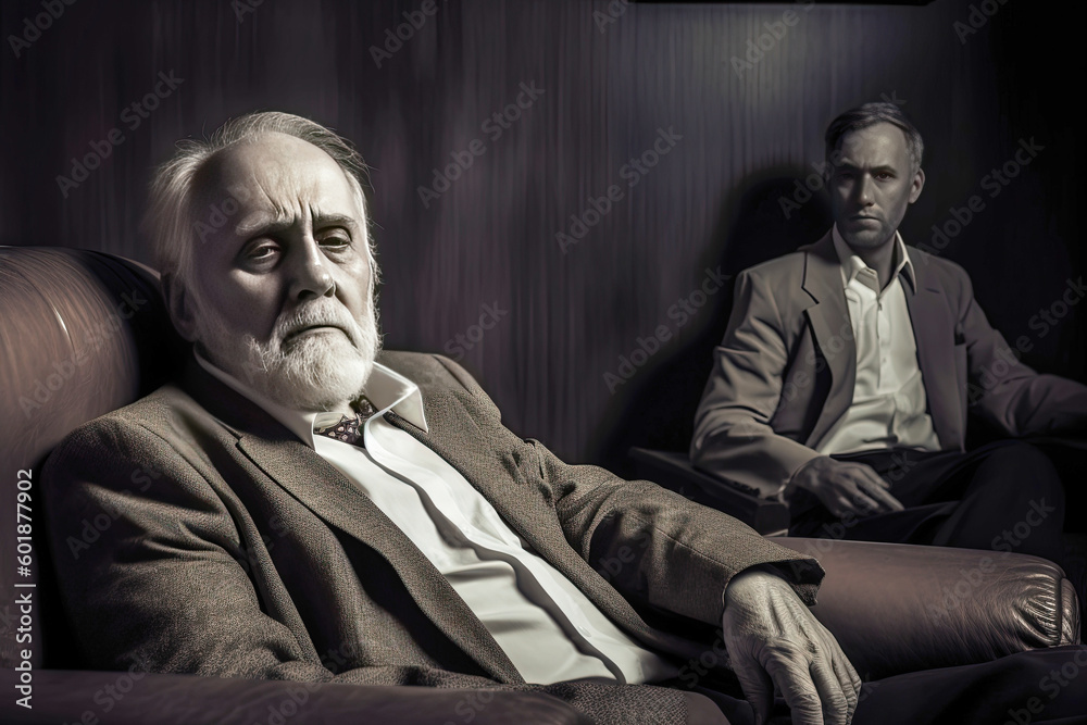 Fototapeta premium a patient and his psychoanalyst - generative AI