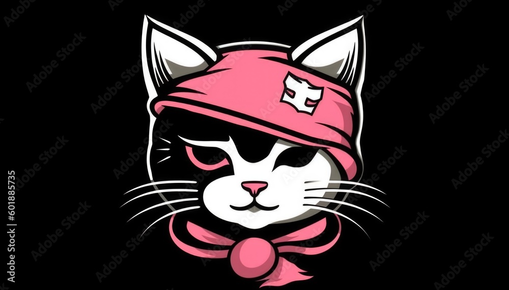 Obraz premium Esport style logo, animal logo, cat, punk cat.