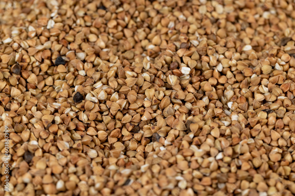 Poorly cleaned buckwheat groats for cooking porridge Poorly cleaned buckwheat groats for cooking porridge