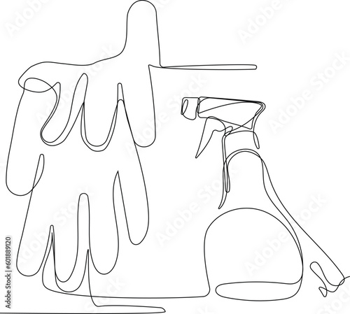 Home cleaning service landing page design concept, illustration of janitors with cleaning tools. Vector illustration