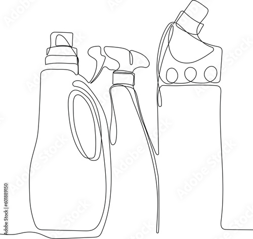 Home cleaning service landing page design concept, illustration of janitors with cleaning tools. Vector illustration