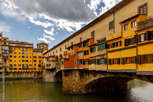 Famous Vecchio Bridge in Florence, Italy.