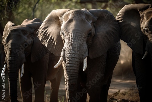 Beautiful image of African Elephants in Africa
