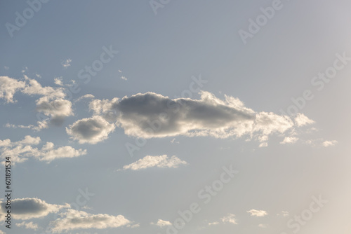 Pretty clouds in the sky. Blue sky with dramatic and or unusual cloud formations. Gorgeous cloudscape, Sonoran Desert heavens.