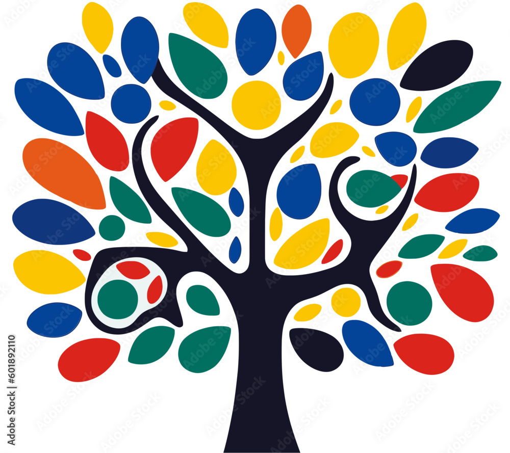 Fototapeta premium Abstract Colorful Illustration Tree