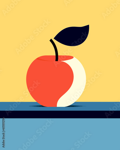 Abstract Colorful Illustration Apple