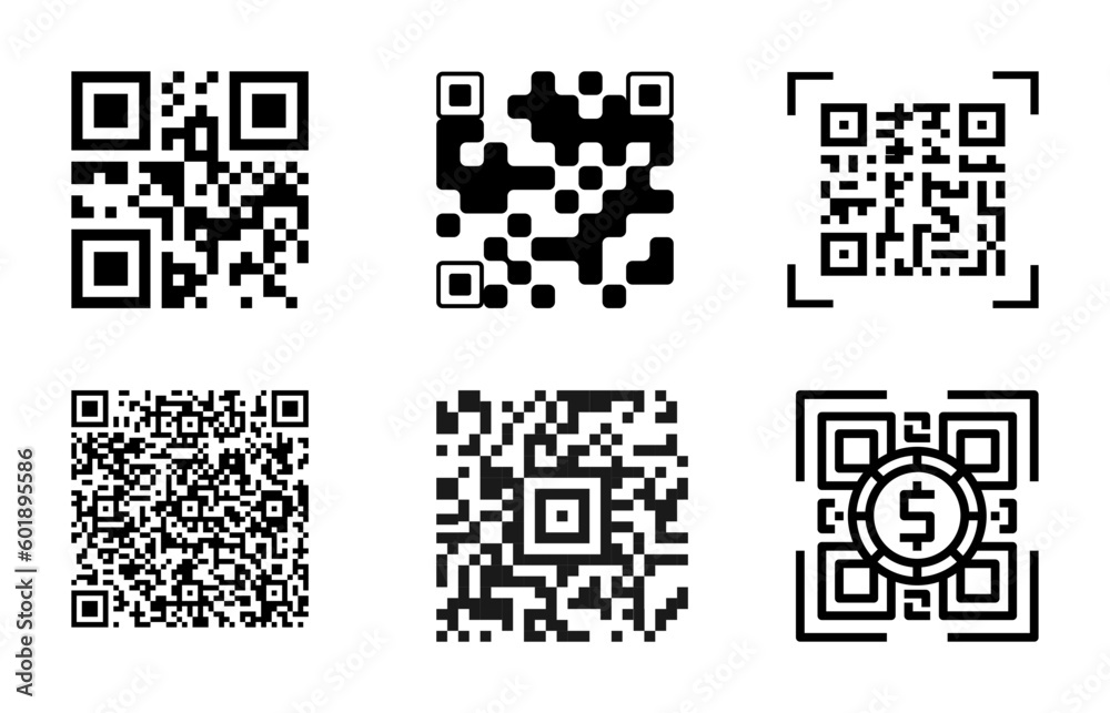 Scan QR code flat icon with phone. Barcode. Vector illustration. Scan QR code flat icon with phone. Barcode. Vector illustration.