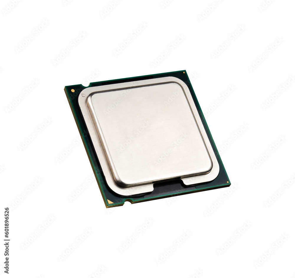 Close up of CPU processor isolated, png file, photo cut out. Close up of CPU processor isolated, png file, photo cut out.