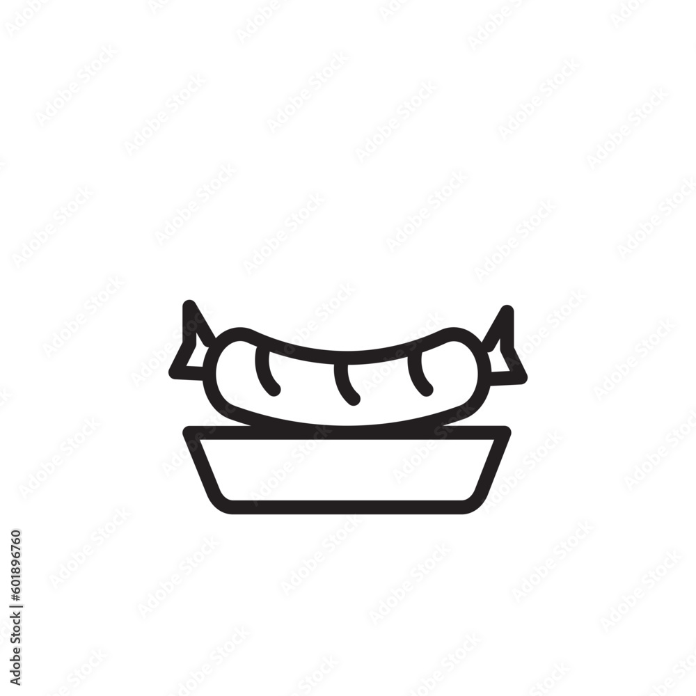 Dog Hot Food Outline Icon