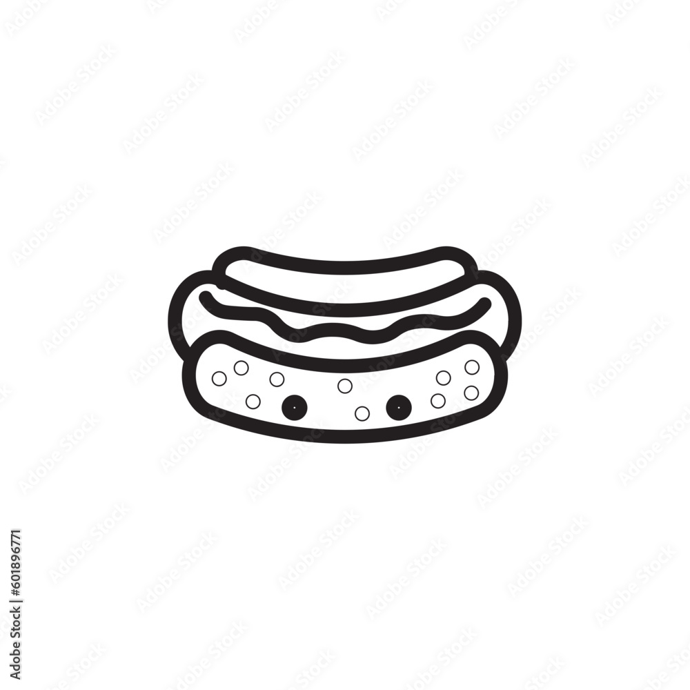Dog Hot Food Outline Icon Dog Hot Food Outline Icon