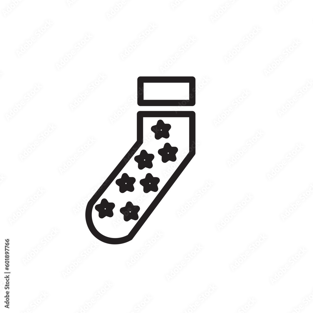 Garment Sock Star Outline Icon Garment Sock Star Outline Icon