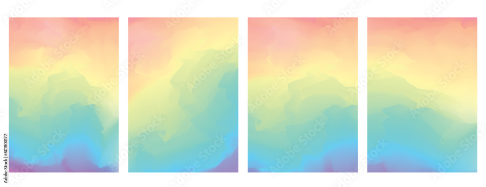 Abstract rainbow tender pastel colors background. Beautiful colorful abstract smooth wallpaper in spectrum colors for web design, lgbt concept decor, poster, flyer