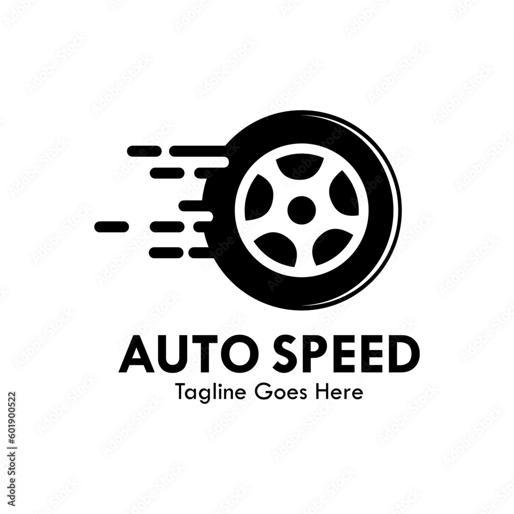 Auto speed design logo template illustration