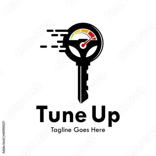 Tune up design logo template illustration