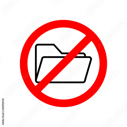 Free Download Folders prohibited vector icon illustration on white background..eps - GFXLoad