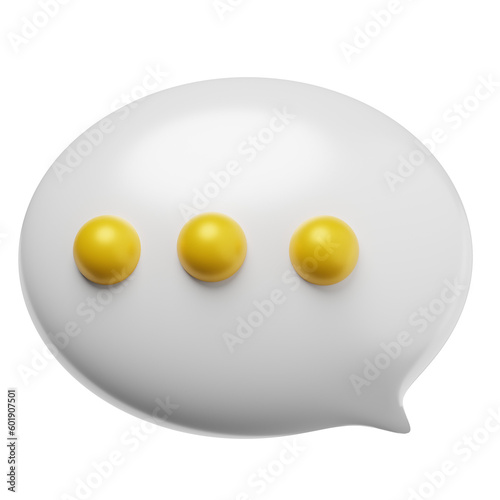 bubble chat notification icon render