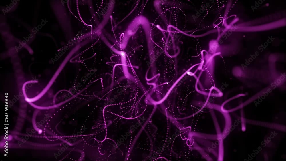 4k digital Purple particles wave Abstract rendered on black background 4k digital Purple particles wave Abstract rendered on black background