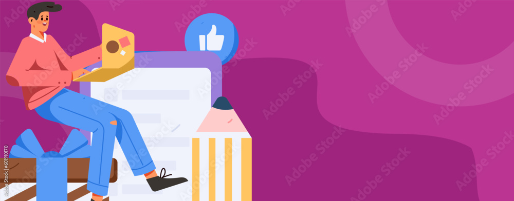 Invite friends to conduct questionnaire survey flat vector concept operation hand drawn illustration
