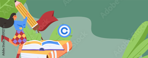 Protection of Intellectual Property Flat Vector Concept Operation Hand Drawn Illustration
