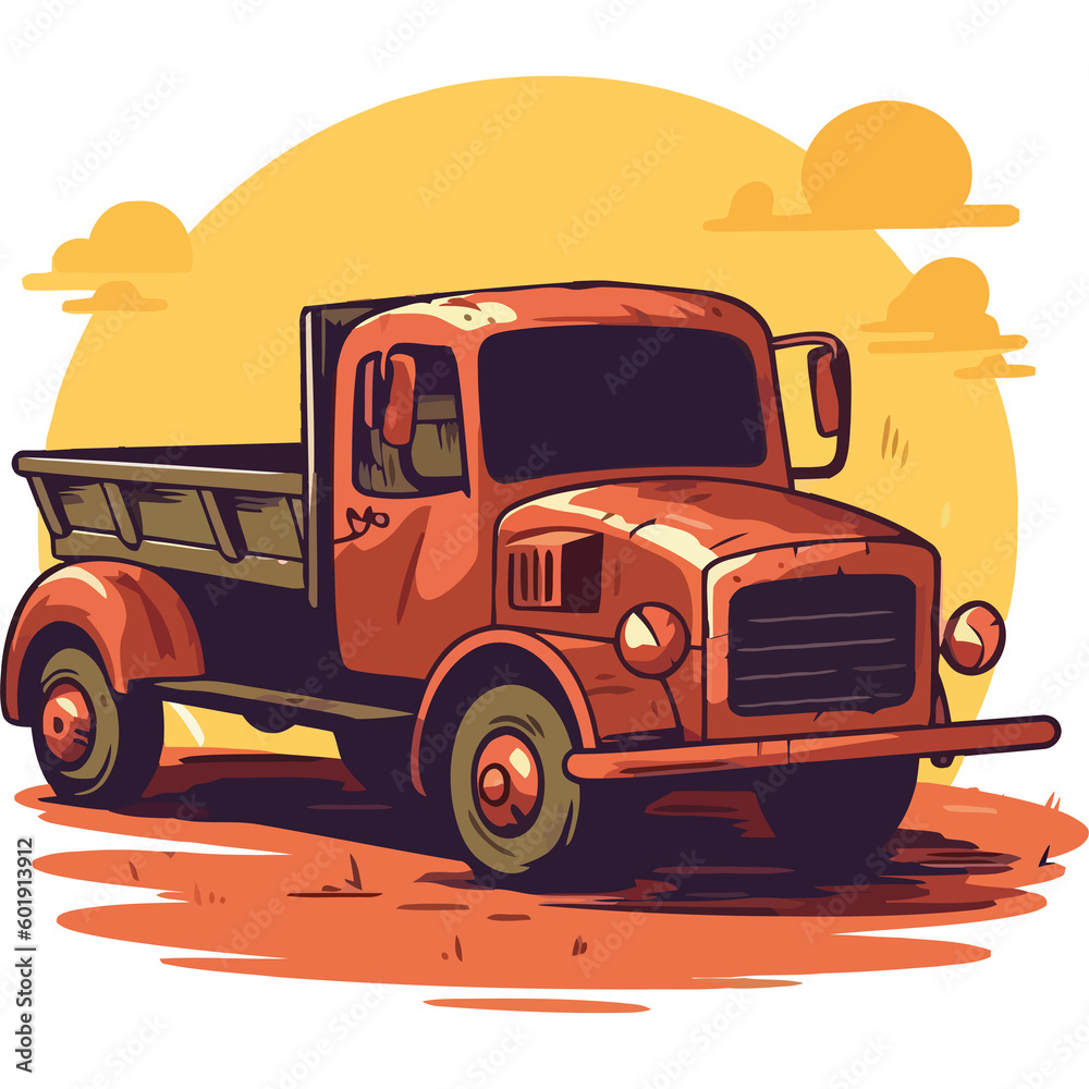 vintage semi truck transport