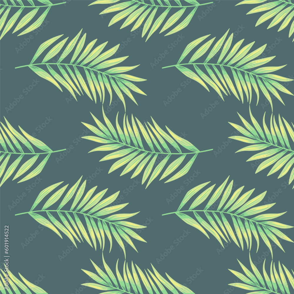 Abstract exotic plant seamless pattern. Tropical palm leaves pattern. Fern leaf wallpaper. Botanical texture. Floral background. Abstract exotic plant seamless pattern. Tropical palm leaves pattern. Fern leaf wallpaper. Botanical texture. Floral background.
