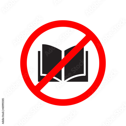No book sign icon design illustratio on white background. 