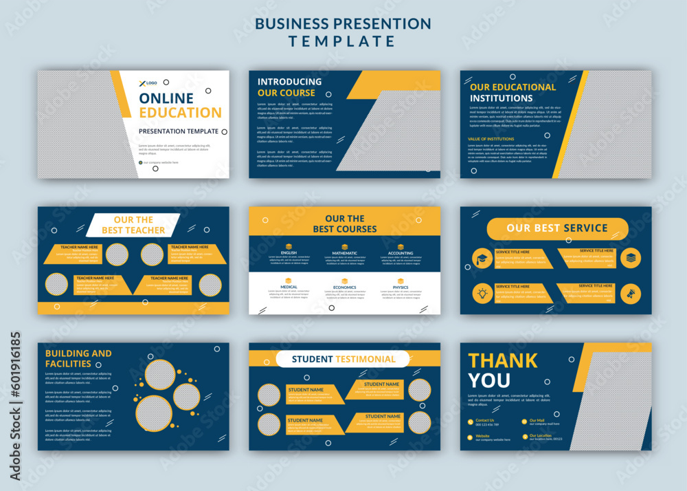 Online courses education editable PowerPoint presentation slide templates