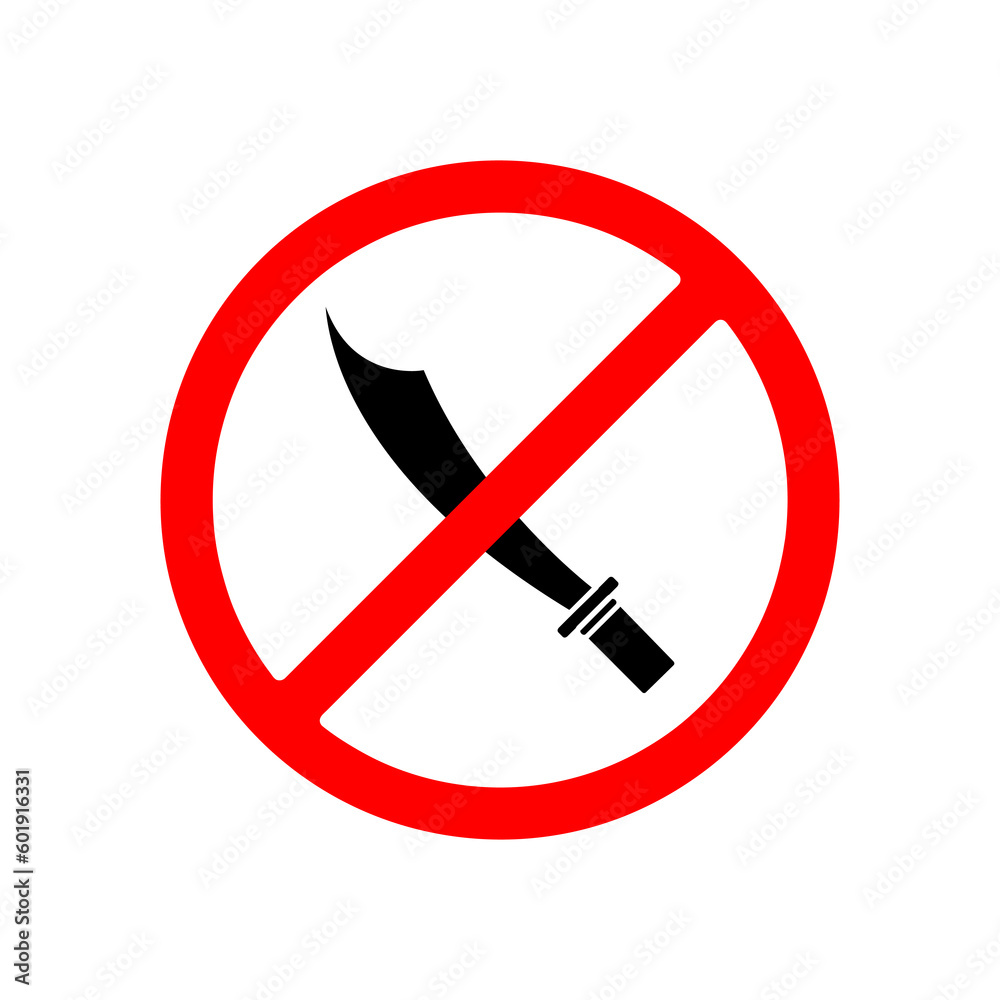 Vector No Sword Illustration Sign illustration on white background..eps
