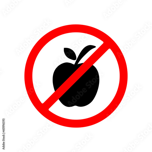 No Apple Sign simple illustration on white background..eps