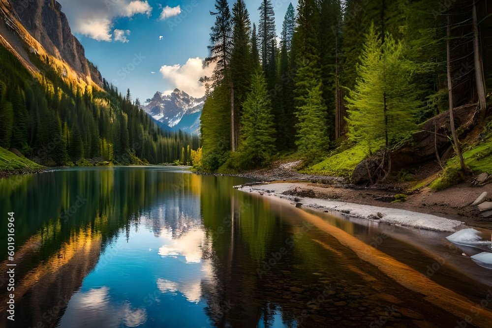 lake in the mountains Springtime Beauty: Captivating Landscapes to Embrace the Season