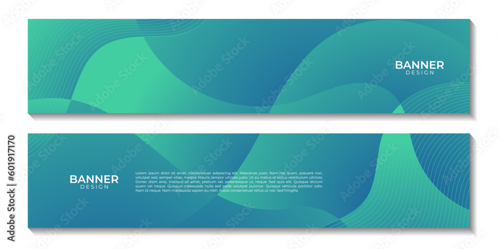 abstract banners set colorful gradient wave background for business