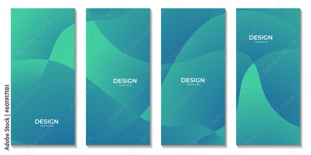 abstract brochures set colorful gradient wave background for business