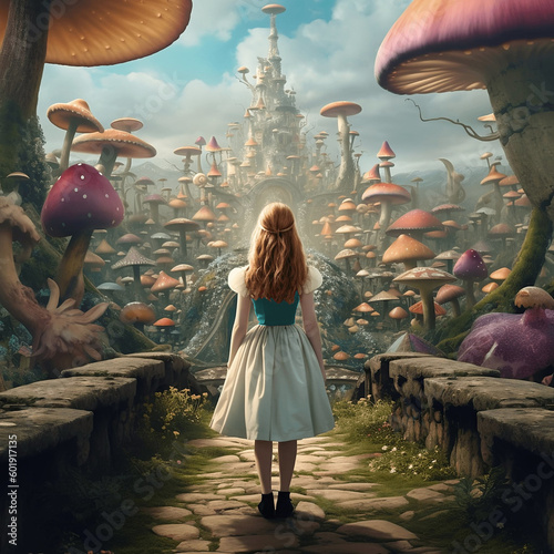 Alice in Wonderland in a Mushroom Kingdom Generative AI