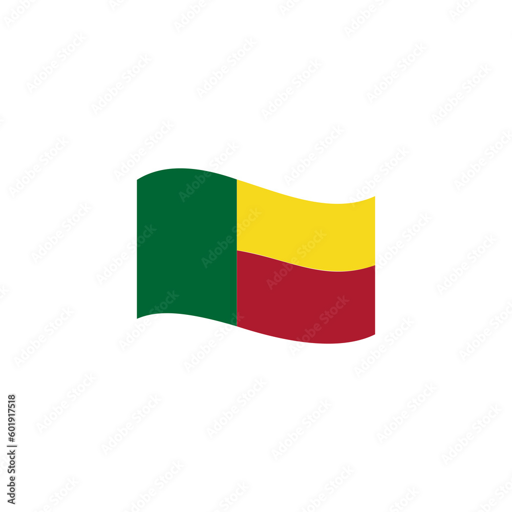 Benin flags icon set, Benin independence day icon set vector sign symbol Benin flags icon set, Benin independence day icon set vector sign symbol