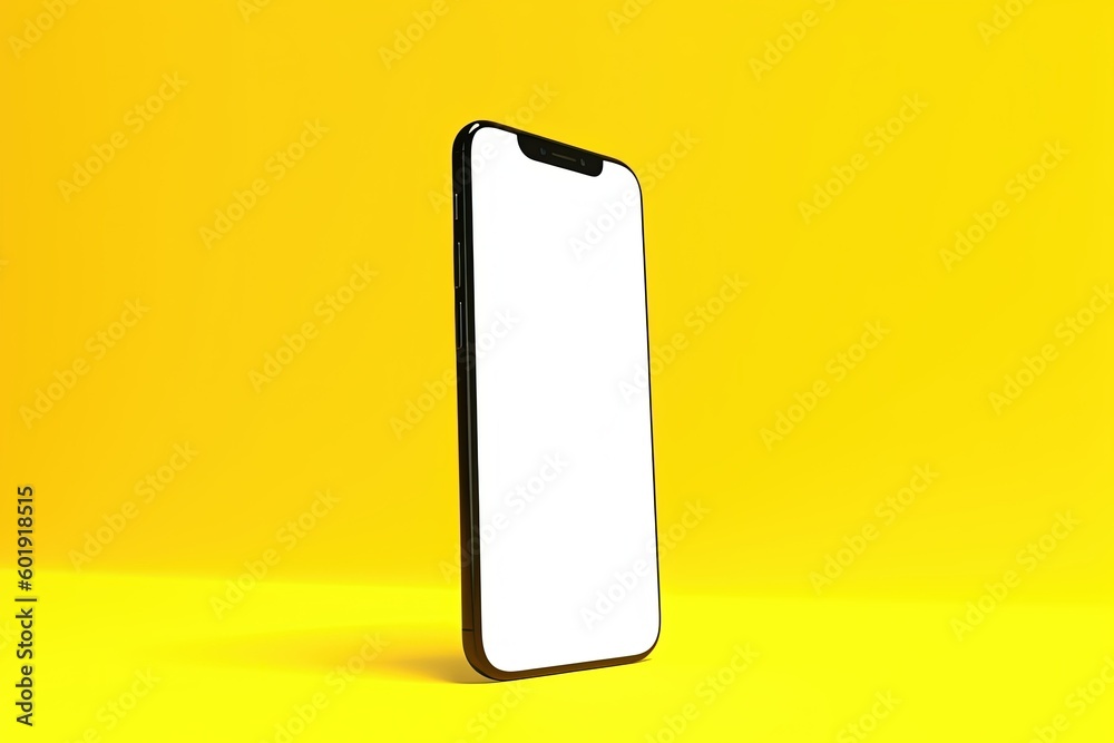 phone with blank screen, smartphone with blank screen isolated, smart cell phone with blank screen isolated on a yellow color background phone with blank screen, smartphone with blank screen isolated, smart cell phone with blank screen isolated on a yellow color background