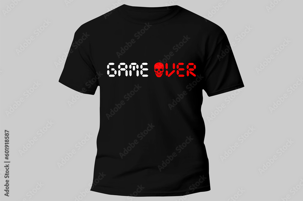 game over typography design t shirt for print game over typography design t shirt for print