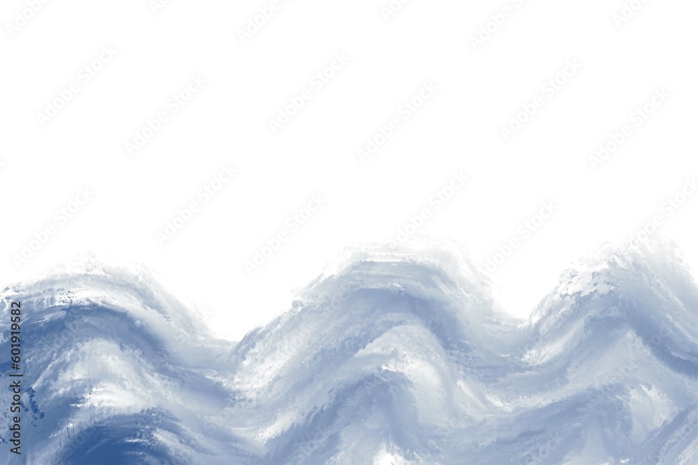 White background and wave pattern below.