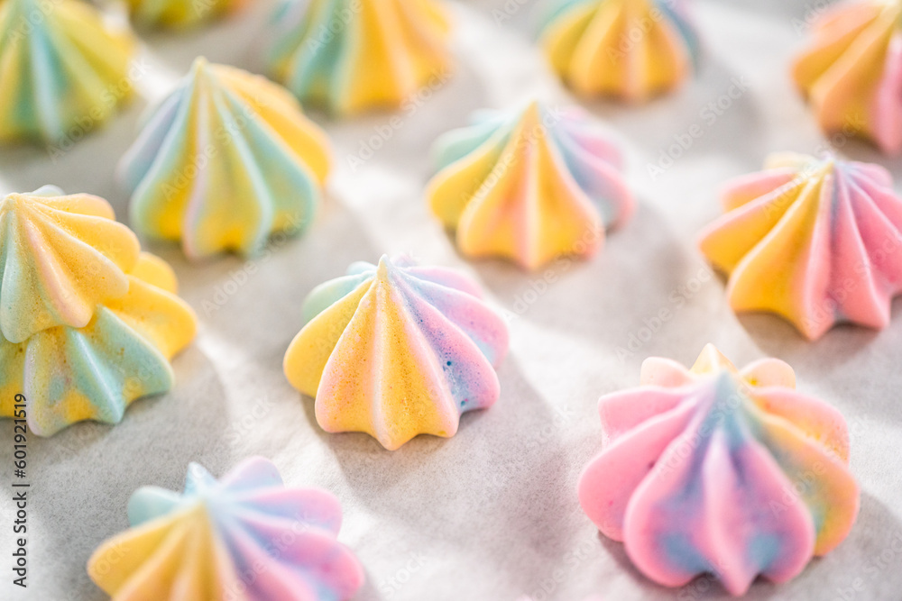 Unicorn meringue cookies Unicorn meringue cookies