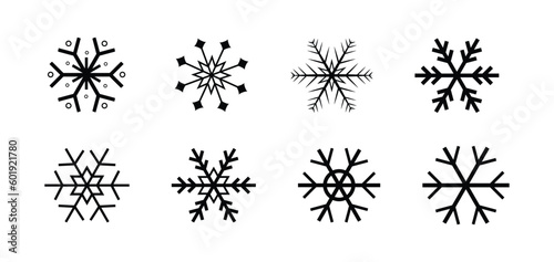 snow elements Christmas design elements, frost icons set free vector