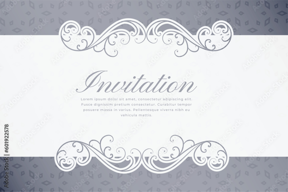 elegant floral border frame background for wedding or invitations