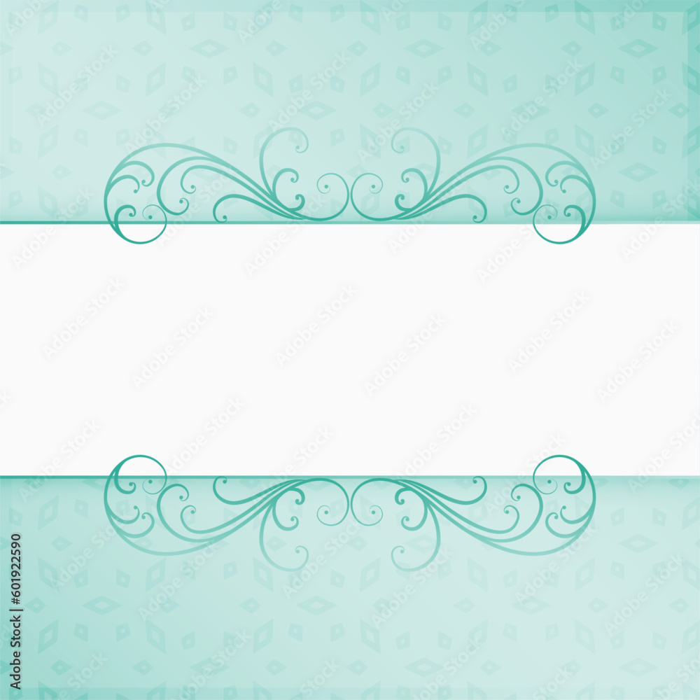 islamic style traditional floral border with text space