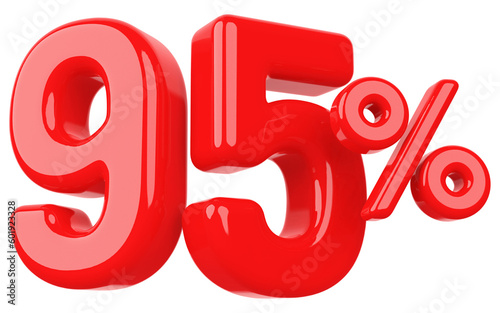 95 Number Percent red 3d 